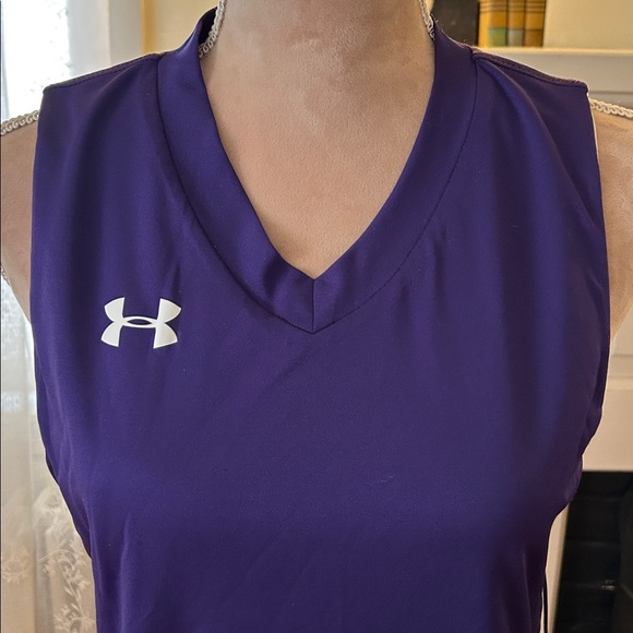 Under Armour Reversible Vivid Purple Athletic Tank - Picture 3 of 6